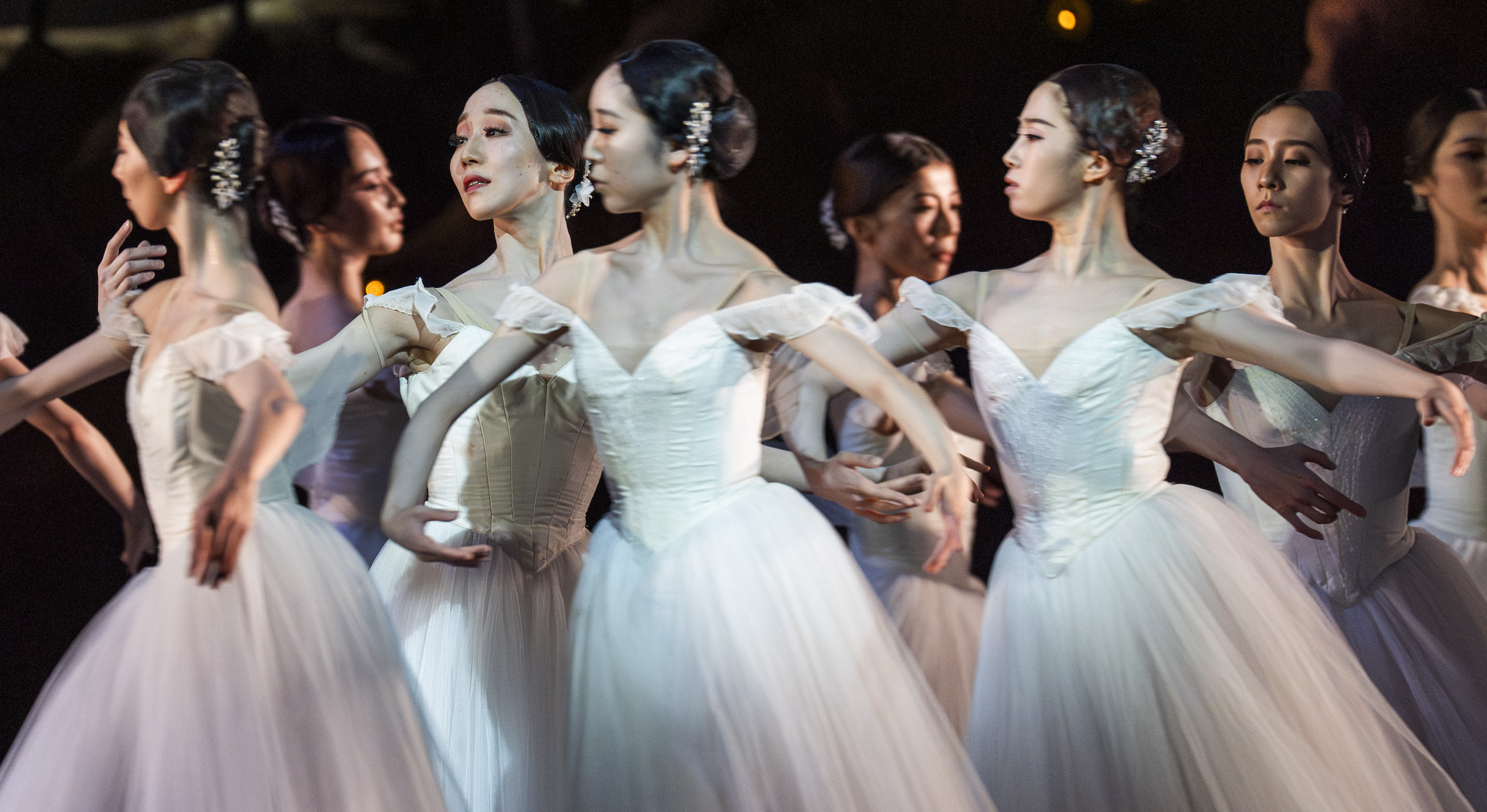 The corps of the National Ballet of Japan's Giselle