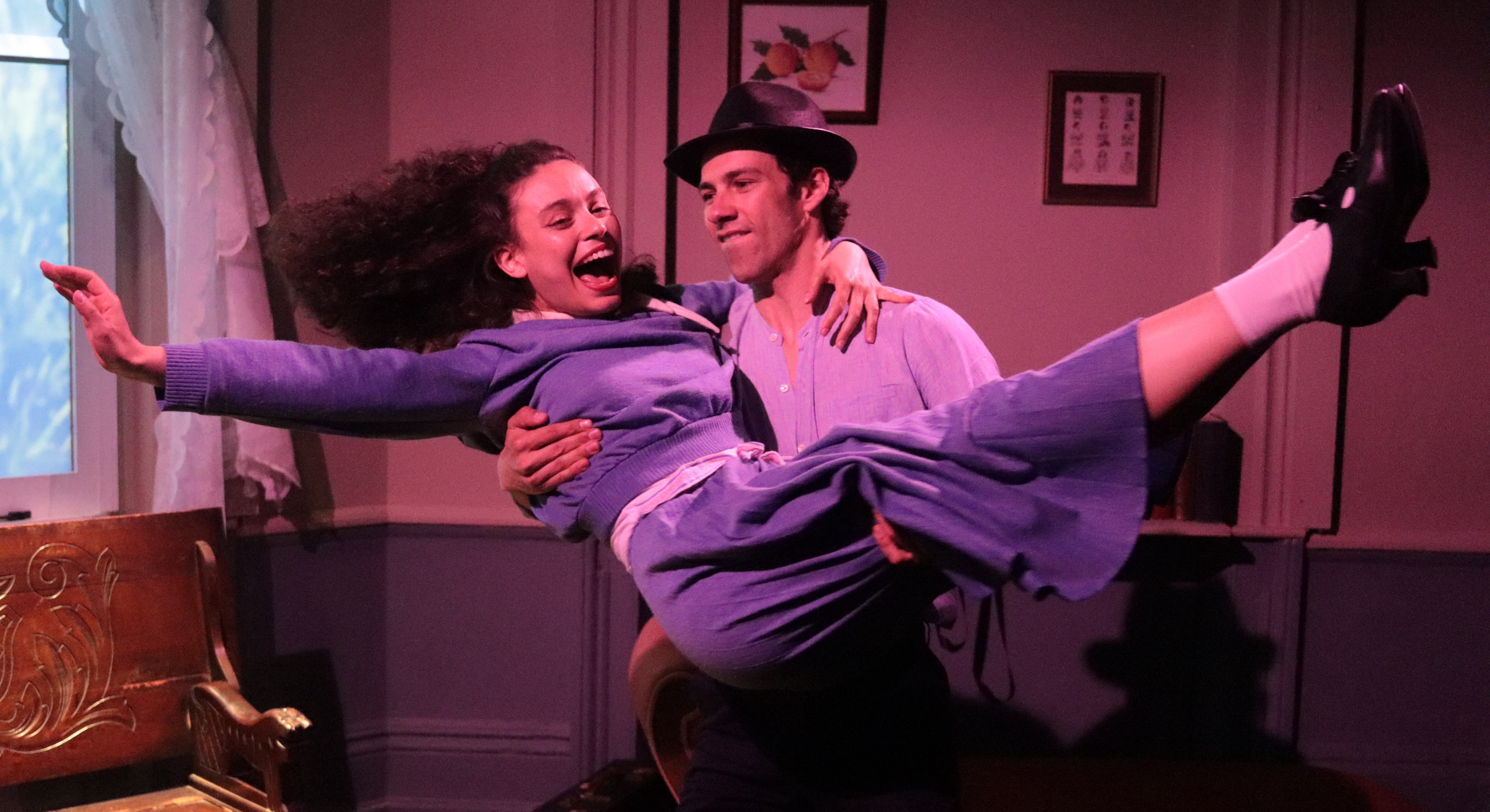 Lara Manela as Andrée with Alexander Costet-Barmada in The Inseparables,