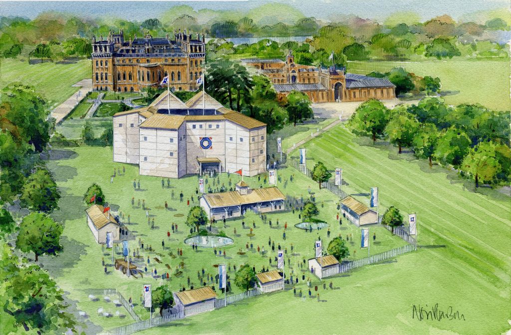 An artist's impression of Shakespeare's Rose at Blenheim