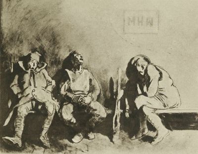 William Orpen, The Receiving Room: the 42nd Stationary Hospital, 1917; © Imperial War Museum