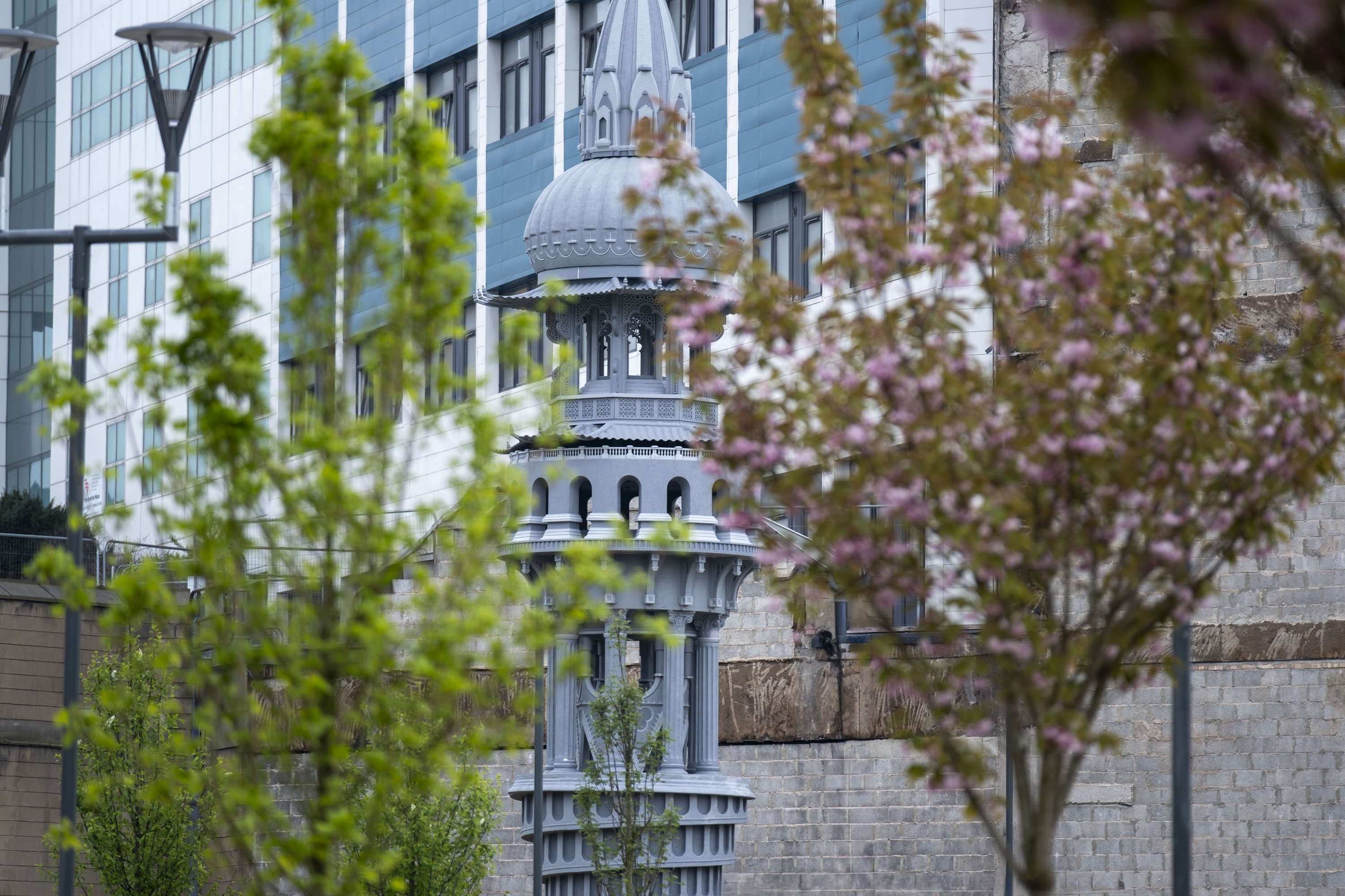 Body image 3. Saad Qureshi, Tower of Now, Bradford 2025 . Photograph ©Jonty Wilde