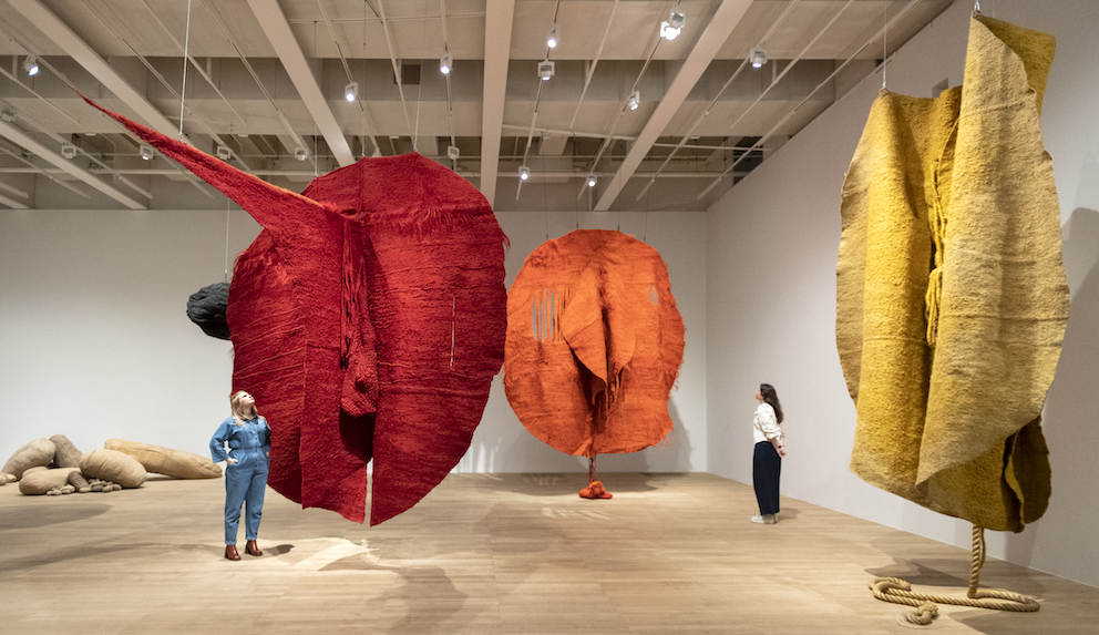 Installation shot of "Abakans" by Magdalena Abakanowicz Photographs at Tate Modern by Madeline Buddo