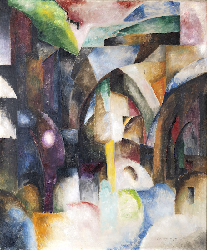 Alexandra Exter, Composition (Genova), 1912 Oil on canvas, 115.5 x 86.5 cm Alex Lachmann Collection