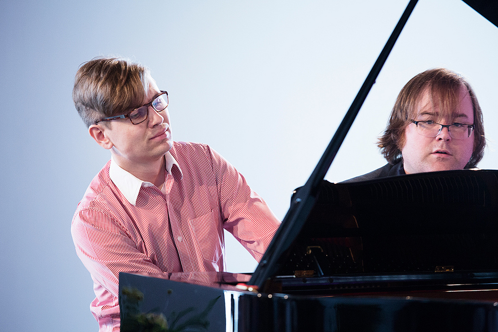 Víkingur Ólafsson and Christian Ihle Hadland by Nikolaj Lund