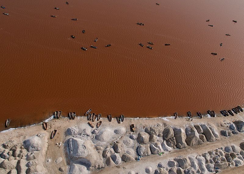Lake Retba in Senegal