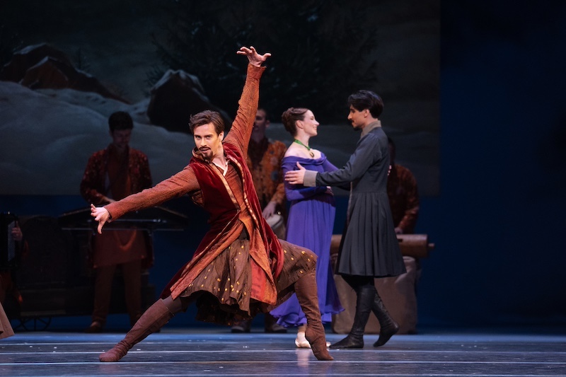 Calvin Richardson as Polixenes, with Cesar Corrales and Lauren Cuthbertson