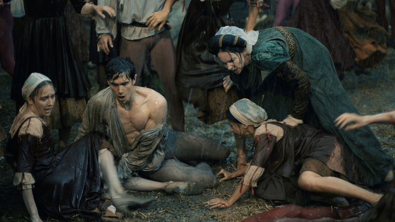 William Bracewell as Romeo with artists of the Royal Ballet