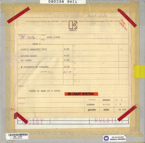 Gene Clark No Other album master side one
