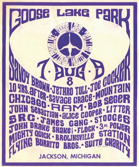 The Stooges Live at Goose Lake August 8th 1970 poster