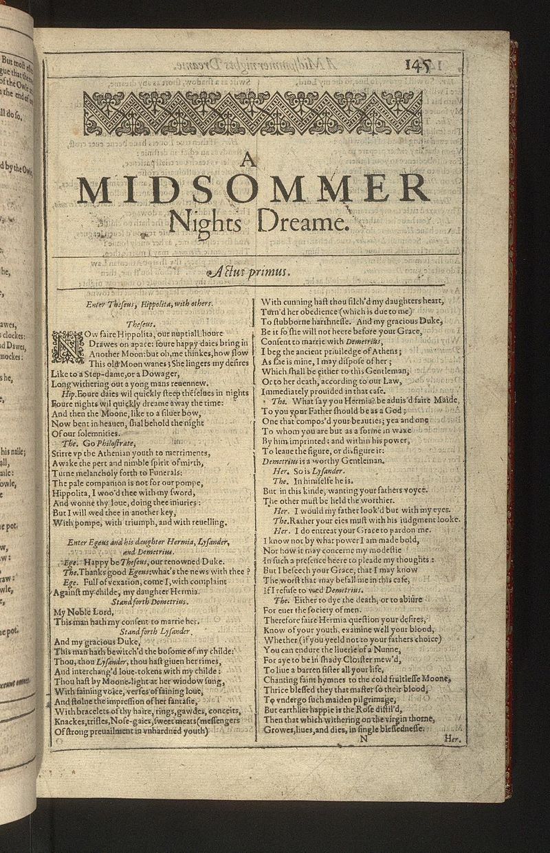 Shakespeare First Folio