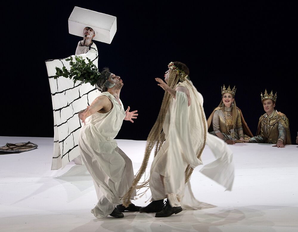 Pyramus and Thisbe scene from A Midsummer Night's Dream at ENO