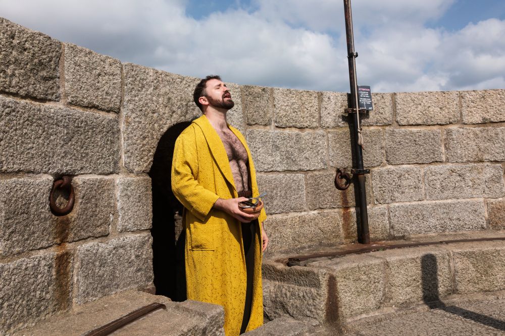 Opening scene from Ulysses in the Martello Tower, Sandycove