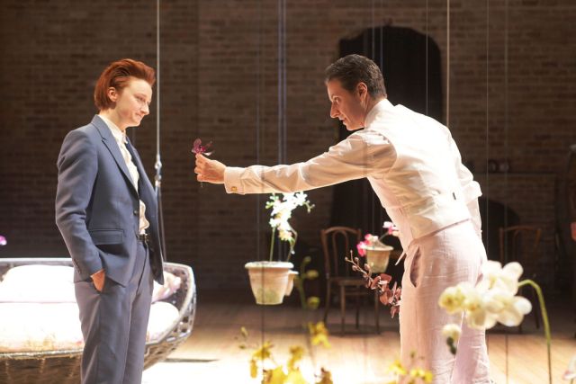 Jodie McNee and Adam Levy as Viola and Orsino